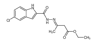 3-N'-(5-Chlor-2-indolcarbonyl)-hydrazono-butansaeure-ethylester_97132-77-9