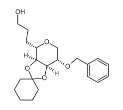 3-((3a'S,4'S,7'S,7a'R)-7'-(benzyloxy)tetrahydro-4'H-spiro[cyclohexane-1,2'-[1,3]dioxolo[4,5-c]pyran]-4'-yl)propan-1-ol_97134-66-2