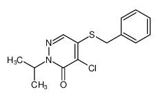 3(2H)-Pyridazinone, 4-chloro-2-(1-methylethyl)-5-[(phenylmethyl)thio]-_97137-29-6
