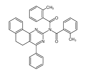 2-Methyl-N-(2-methyl-benzoyl)-N-(4-phenyl-5,6-dihydro-benzo[h]quinazolin-2-yl)-benzamide_97145-82-9