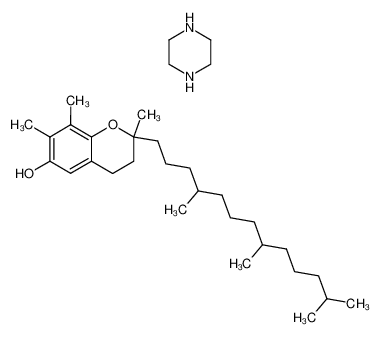 2,7,8-Trimethyl-2-(4,8,12-trimethyl-tridecyl)-chroman-6-ol; compound with piperazine_97152-15-3