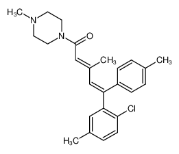 1-[5-(2-chloro-5-methyl-phenyl)-3-methyl-5-p-tolyl-penta-2,4-dienoyl]-4-methyl-piperazine_97152-88-0