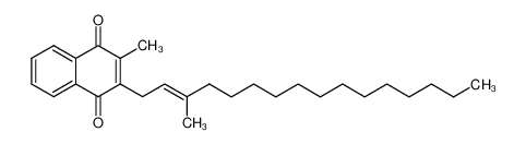 2-methyl-3-(3-methyl-hexadec-2ξ-enyl)-[1,4]naphthoquinone_97156-15-5