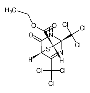 ethyl 1,3-bis(trichloromethyl)-5-thia-2,7-diaza-8-oxabicyclo(2.2.2)oct-2-ene-6-carboxylate_97171-55-6