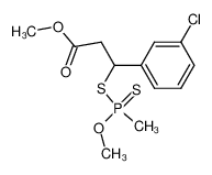 3-(3-Chloro-phenyl)-3-(methoxy-methyl-phosphinothioylsulfanyl)-propionic acid methyl ester_97172-75-3