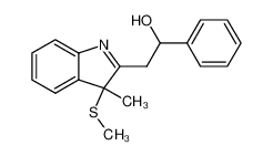 2-(3-Methyl-3-methylsulfanyl-3H-indol-2-yl)-1-phenyl-ethanol_97182-92-8