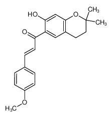 (E)-1-(7-Hydroxy-2,2-dimethyl-chroman-6-yl)-3-(4-methoxy-phenyl)-propenone_97185-23-4