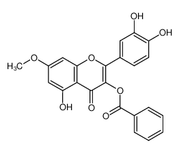 3-benzoyloxy-2-(3,4-dihydroxy-phenyl)-5-hydroxy-7-methoxy-chromen-4-one_97191-87-2
