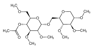 6-O-(4-O-acetyl-2,3,6-tri-O-methyl-α-D-glucopyranosyl)-1,5-anhydro-2,3,4-tri-O-methyl-D-glucitol_97204-81-4
