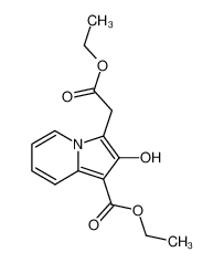 3-ethoxycarbonylmethyl-2-hydroxy-indolizine-1-carboxylic acid ethyl ester_97214-04-5