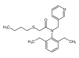 Acetamide, 2-(butylthio)-N-(2,6-diethylphenyl)-N-(3-pyridinylmethyl)-_97247-73-9