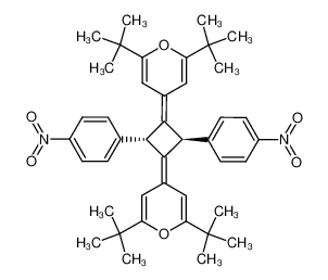 4,4'-(r-2,t-4-Bis(4-nitrophenyl)-1,3-cyclobutandiyliden)bis(2,6-di-tert-butyl-4H-pyran)_97248-48-1