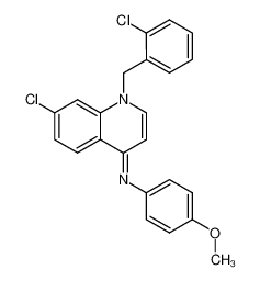 [7-Chloro-1-(2-chloro-benzyl)-1H-quinolin-(4E)-ylidene]-(4-methoxy-phenyl)-amine_97257-79-9