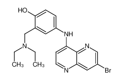 4-(7'-bromo-1',5'-naphthyridin-4'-ylamino)-2-(diethylaminomethyl)phenol_97267-43-1