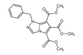 1-Benzyl-1H-pyrrolo[2,1-c][1,2,4]triazole-5,6,7-tricarboxylic acid trimethyl ester_97268-05-8