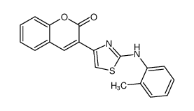 2H-1-Benzopyran-2-one, 3-[2-[(2-methylphenyl)amino]-4-thiazolyl]-_97268-09-2