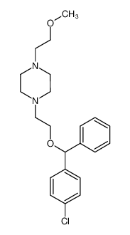 1-[2-(4-chloro-benzhydryloxy)-ethyl]-4-(2-methoxy-ethyl)-piperazine_97296-48-5