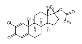 2-Chlor-17α-methyl-androsta-1.4-dien-3-on-17β-ol-acetat_97296-54-3