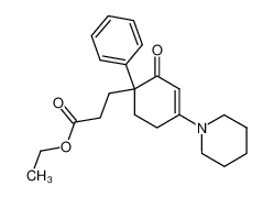3-(2-oxo-1-phenyl-4-piperidin-1-yl-cyclohex-3-enyl)-propionic acid ethyl ester_97296-97-4
