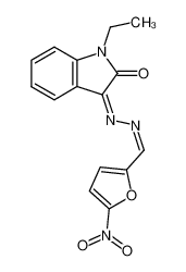 N-(1-Ethyl-2-oxo-indolinyliden-(3))-N'-(5-nitrofurfuryliden)-hydrazin_973-41-1