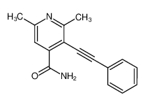 2,6-dimethyl-3-phenylethynyl-4-pyridinecarboxamide_97308-44-6