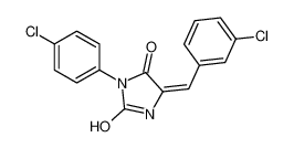 (5Z)-3-(4-chlorophenyl)-5-[(3-chlorophenyl)methylidene]imidazolidine-2,4-dione_97310-71-9