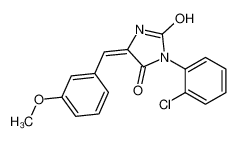 (5E)-3-(2-chlorophenyl)-5-[(3-methoxyphenyl)methylidene]imidazolidine-2,4-dione_97310-78-6
