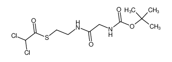Dichloro-thioacetic acid S-[2-(2-tert-butoxycarbonylamino-acetylamino)-ethyl] ester_97314-06-2