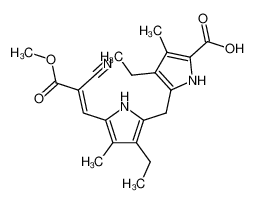 5-[5-((E)-2-Cyano-2-methoxycarbonyl-vinyl)-3-ethyl-4-methyl-1H-pyrrol-2-ylmethyl]-4-ethyl-3-methyl-1H-pyrrole-2-carboxylic acid_97336-25-9