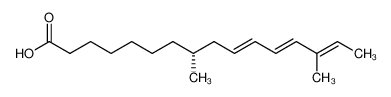 (8R,10E,12E,14E)-8,14-dimethylhexadeca-10,12,14-trienoic acid_97345-47-6