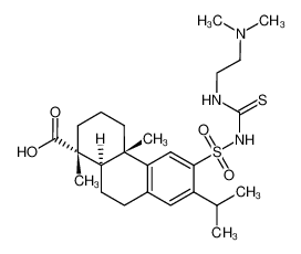 12-((N'-(2-(dimethylamino)ethyl)thioureido)sulfonyl)dehydroabietic acid_97363-62-7