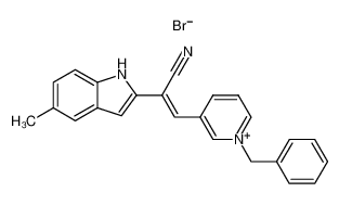 1-Benzyl-3-(2-cyan-2-(5-methyl-2-indolyl)vinyl)pyridinium-bromid_97369-41-0