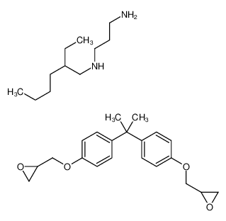 N'-(2-ethylhexyl)propane-1,3-diamine,2-[[4-[2-[4-(oxiran-2-ylmethoxy)phenyl]propan-2-yl]phenoxy]methyl]oxirane_97375-45-6
