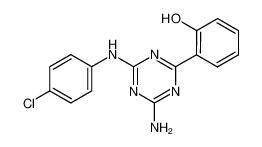 2-[4-amino-6-(4-chloro-anilino)-[1,3,5]triazin-2-yl]-phenol_97379-81-2