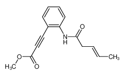 [2-((E)-Pent-3-enoylamino)-phenyl]-propynoic acid methyl ester_97387-44-5