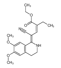 γ-Cyan-α-ethyl-(1,2,3,4-tetrahydro-6,7-dimethoxy-1-isochinolyliden)-carbonsaeure-ethylester_97391-97-4