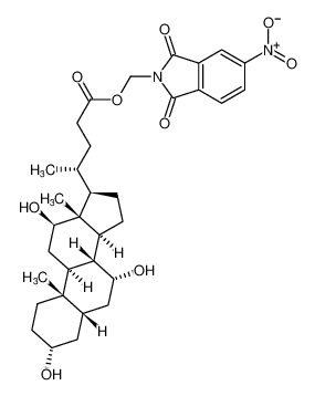 (5-nitro-1,3-dioxoisoindolin-2-yl)methyl (R)-4-((3R,5S,7R,8R,9S,10S,12R,13R,14S,17R)-3,7,12-trihydroxy-10,13-dimethylhexadecahydro-1H-cyclopenta[a]phenanthren-17-yl)pentanoate_97402-58-9