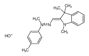 N,4-dimethyl-N-[(E)-(1,3,3-trimethylindol-1-ium-2-yl)methylideneamino]aniline,hydroxide_97403-89-9