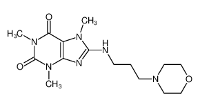 1,3,7-trimethyl-8-(3-morpholin-4-yl-propylamino)-3,7-dihydro-purine-2,6-dione_97407-30-2