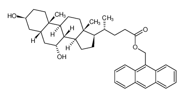 anthracen-9-ylmethyl (R)-4-((3S,5S,7R,8R,9S,10S,13R,14S,17R)-3,7-dihydroxy-10,13-dimethylhexadecahydro-1H-cyclopenta[a]phenanthren-17-yl)pentanoate_97411-99-9