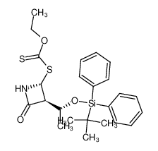 3(S)-(1(R)-((tert-butyldiphenylsilyl)oxy)ethyl)-4(R)-((ethoxythiocarbonyl)thio)-2-oxoazetidine_97415-93-5