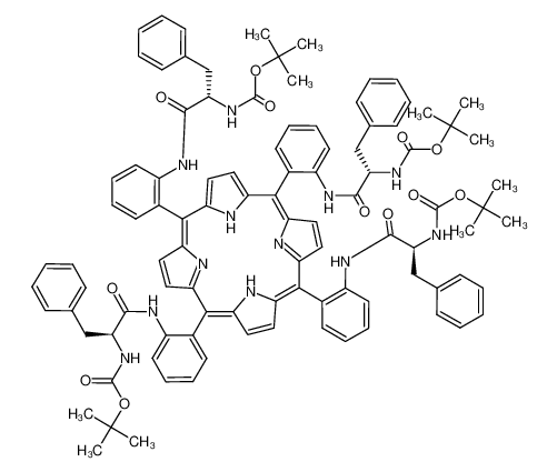 α,β,α,β-5,10,15,20-tetrakis(o-(N-t-butoxycarbonyl-L-phenylalaninamido)phenyl)porphyrin_97419-33-5