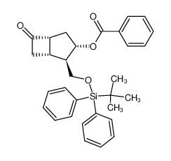 3-endo-benzoyloxy-2-exo-(t-butyldiphenylsilyloxymethyl)-6-oxobicyclo(3.2.0)heptane_97419-62-0