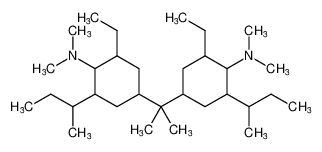 4,4'-(propane-2,2-diyl)bis(2-(sec-butyl)-6-ethyl-N,N-dimethylcyclohexan-1-amine)_97423-15-9