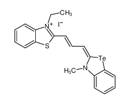 3-ethyl-2-((1E,3E)-3-(3-methylbenzo[d][1,3]tellurazol-2(3H)-ylidene)prop-1-en-1-yl)benzo[d]thiazol-3-ium iodide_97426-29-4