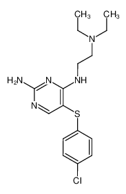 5-(4-chloro-phenylsulfanyl)-N4-(2-diethylamino-ethyl)-pyrimidine-2,4-diamine_97491-95-7