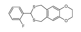 8-(2-fluorophenyl)-2,3,6,10-tetrahydro-[1,3]dithiepino[5',6':4,5]benzo[1,2-b][1,4]dioxine_97508-85-5