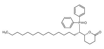 (R)-6-((S)-1-(diphenylphosphoryl)pentadecyl)tetrahydro-2H-pyran-2-one_97509-83-6