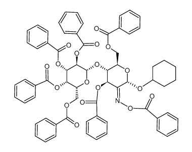 cyclohexyl 3,6-di-O-benzoyl-2-(benzoyloximino)-4-O-(2,3,4,6-tetra-O-benzoyl-β-D-galactopyranosyl)-α-D-arabino-hexopyranoside_97523-61-0