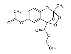 7-acetoxy-2-methyl-2,5-epoxido-benzo[e][1,2,4]trioxepin-5-carboxylic acid ethyl ester_97528-54-6
